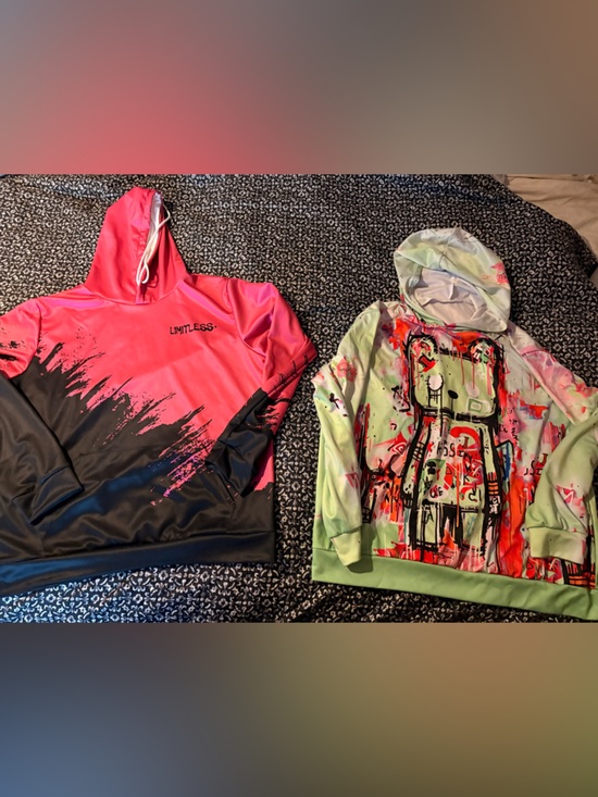 Other - Bundle of 2 Men’s Streetwear inspired hoodies 2xl NWOT- lightweight athletic
